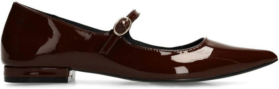 Sacha Mary Jane's lak loafers bruin