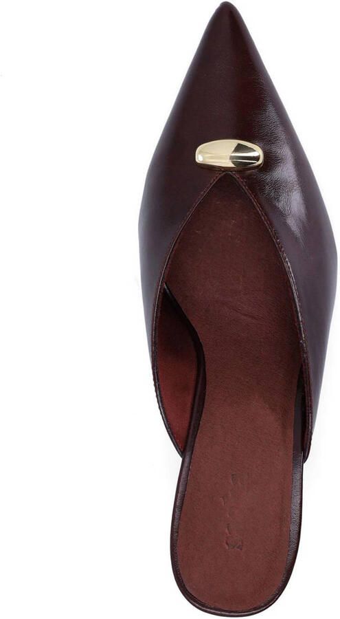 Sacha Dames Bordeaux rode muiltjes met sleehak