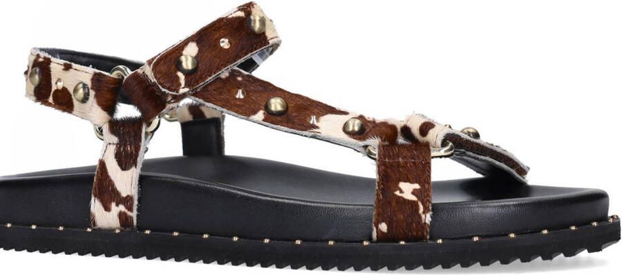 Sacha Dames Cow print leren sandalen - Foto 3