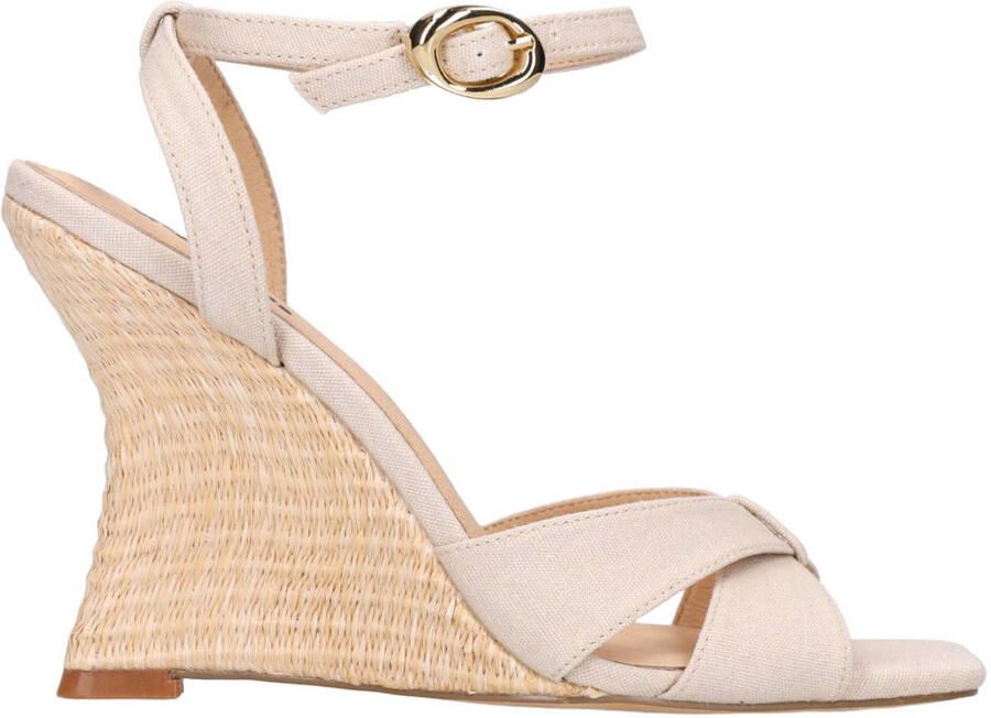 Sacha Dames Beige sleehak sandalen