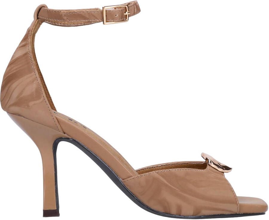 Sacha Dames Bruine sandalen met hak