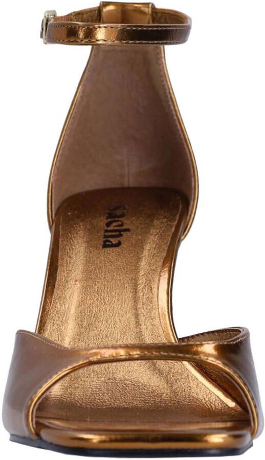 Sacha Dames Gouden sandalen met hak - Foto 4