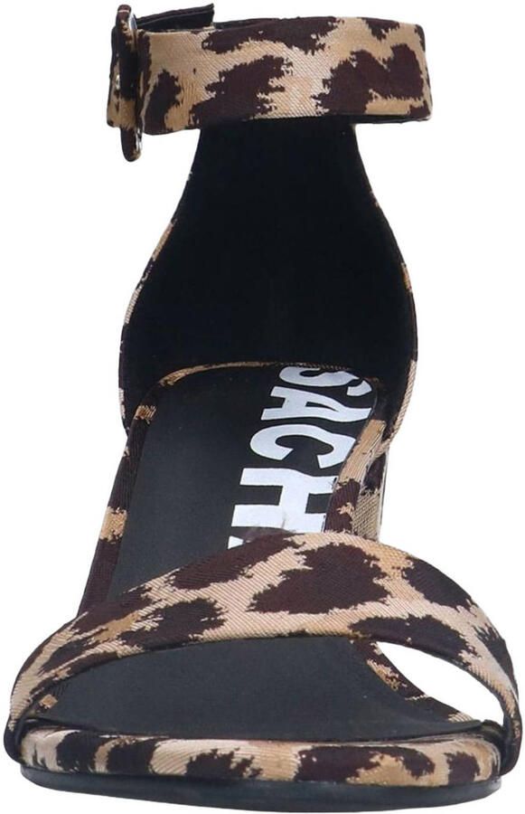Sacha sandalettes met panterprint beige bruin