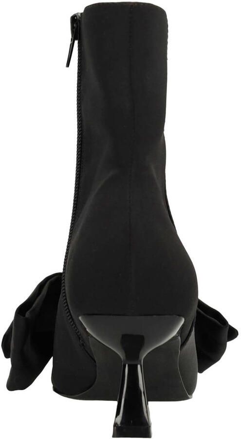 Sacha Dames Zwarte enkellaarsjes met hak en strik - Foto 3