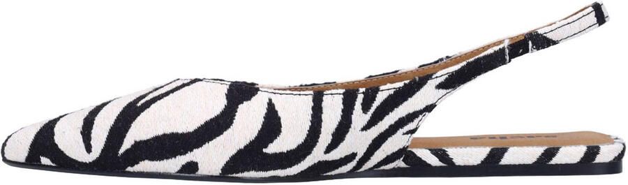 Sacha slingback loafers met zebraprint zwart wit - Foto 3