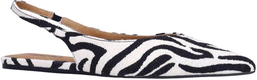 Sacha slingback loafers met zebraprint zwart wit - Foto 2