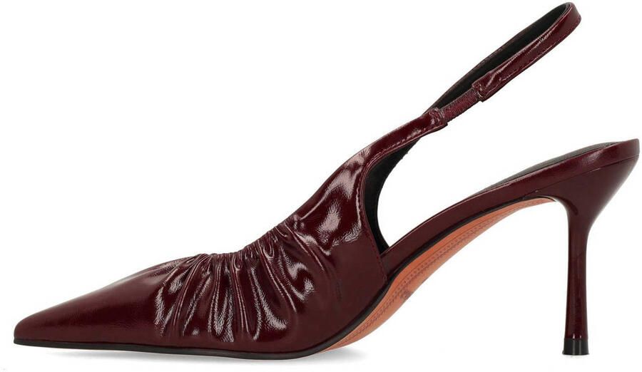Sacha Dames Burgundy slingback pump met rimpel effect - Foto 3