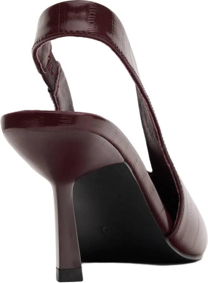 Sacha slingback pumps met hak en dierenprint bordeaux - Foto 2