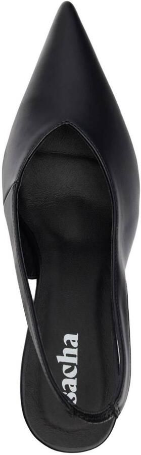 Sacha slingback pumps met sleehak zwart - Foto 3