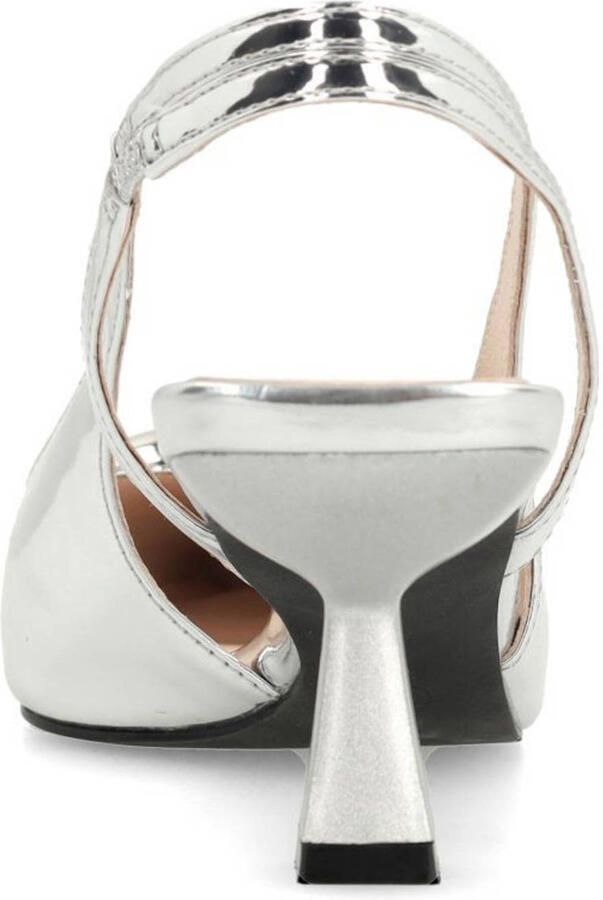 Sacha Dames Zilveren metallic slingback pumps - Foto 2