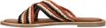 Sacha Dames Bruine gevlochten slippers - Bruin