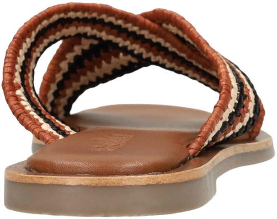 Sacha Dames Bruine gevlochten slippers - Foto 2