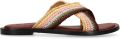 Sacha Dames Multicolor gevlochten slippers - Multicolor