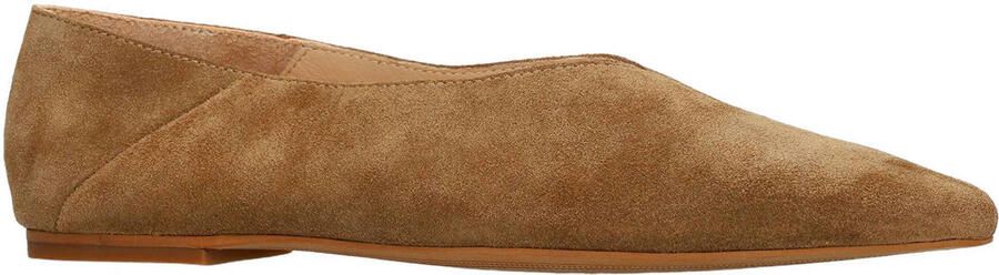 Sacha Dames Beige suède ballerina's