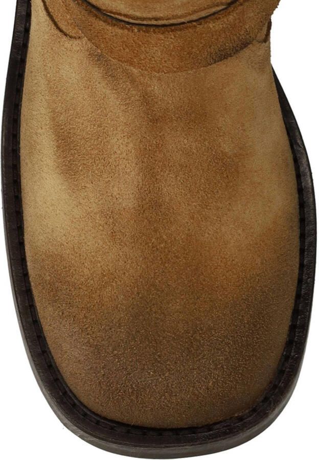 Sacha Dames Bruine buckle biker boots