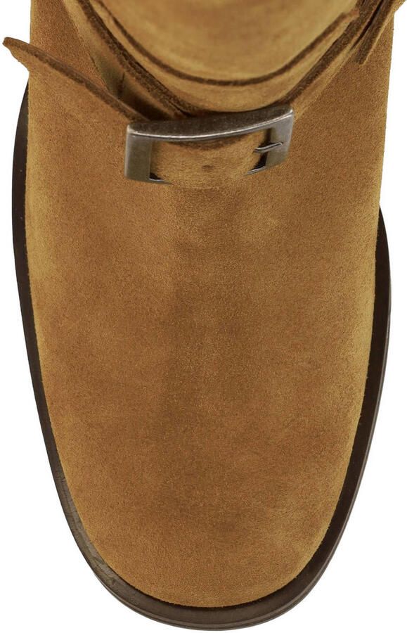 Sacha suède bikerboots met blokhak cognac - Foto 2