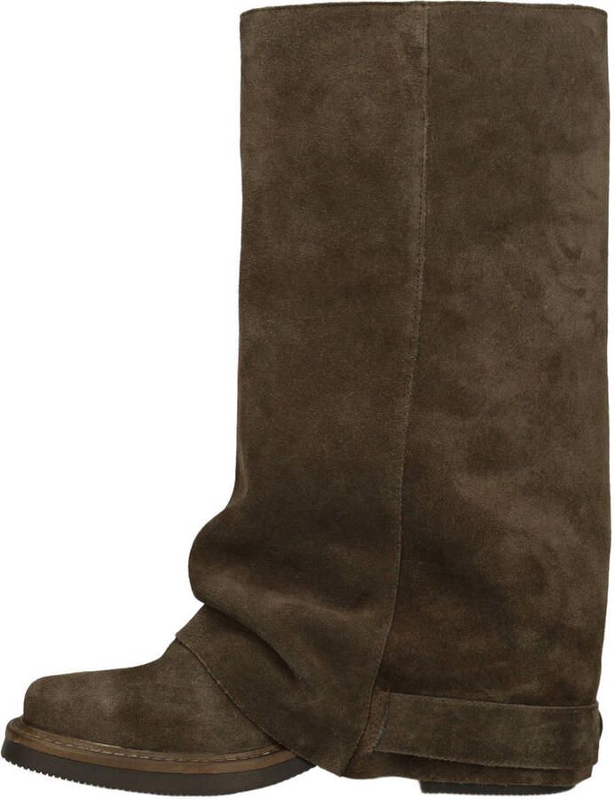 Sacha Dames Bruine suède biker boots met flap - Foto 2