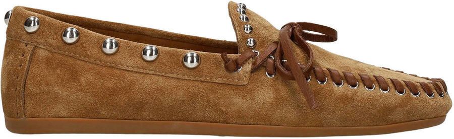 Sacha Dames Bruine suède bootschoenen met studs