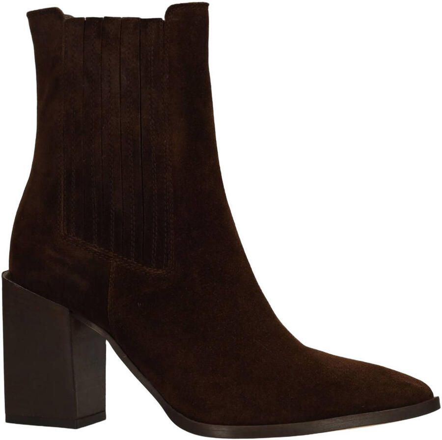 Sacha suède chelsea boots met blokhak bruin - Foto 2