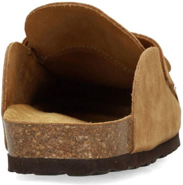 Sacha Dames Taupe suède clogs met franjes - Foto 3