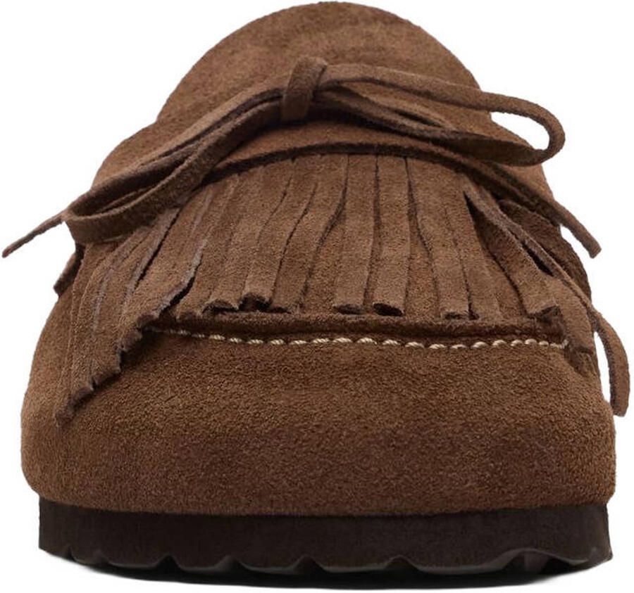 Sacha Dames Bruine suède clogs met franjes - Foto 2