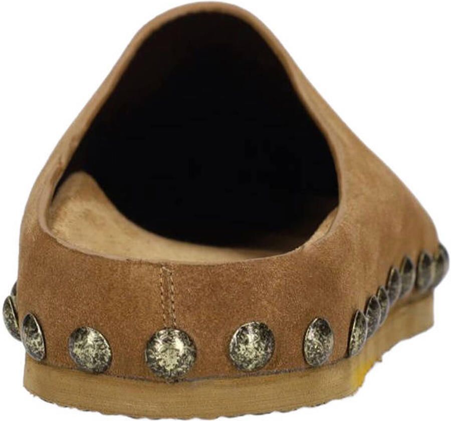 Sacha Dames Taupe suède clogs met studs - Foto 2