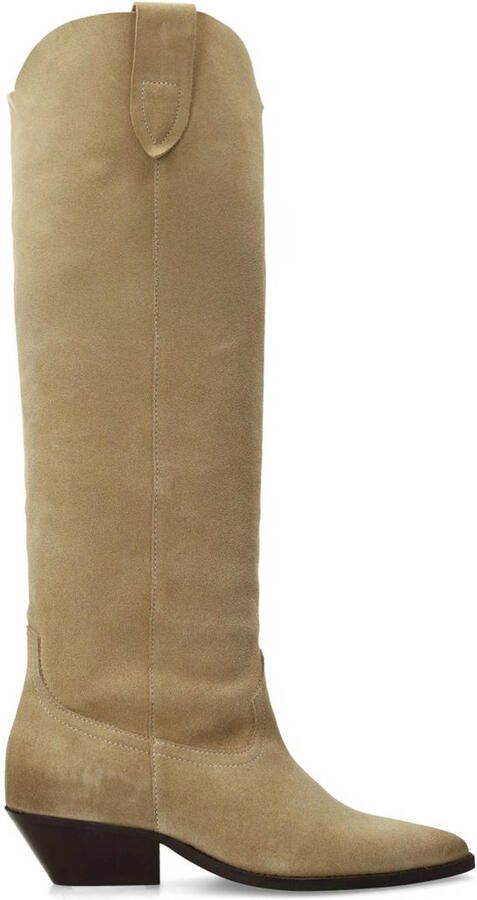 Sacha Dames Beige suède cowboylaarzen
