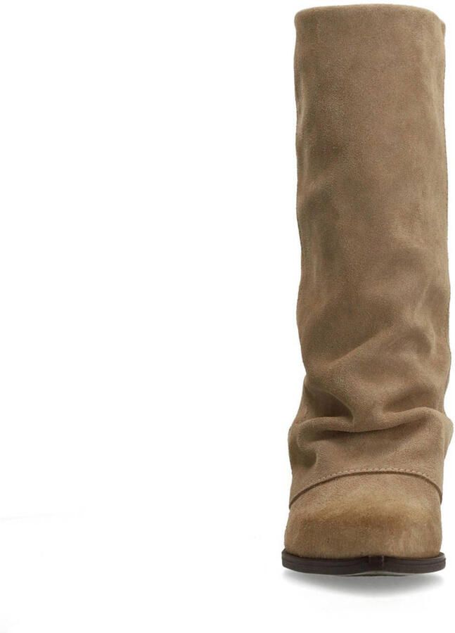 Sacha Dames Beige suède laarzen met flap - Foto 3