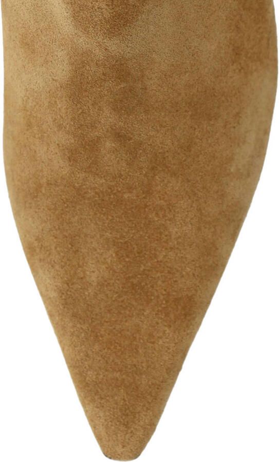 Sacha Dames Beige suède slouchy enkellaarsjes met hak - Foto 2