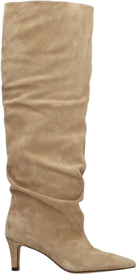 Sacha Dames Beige suède hoge laarzen