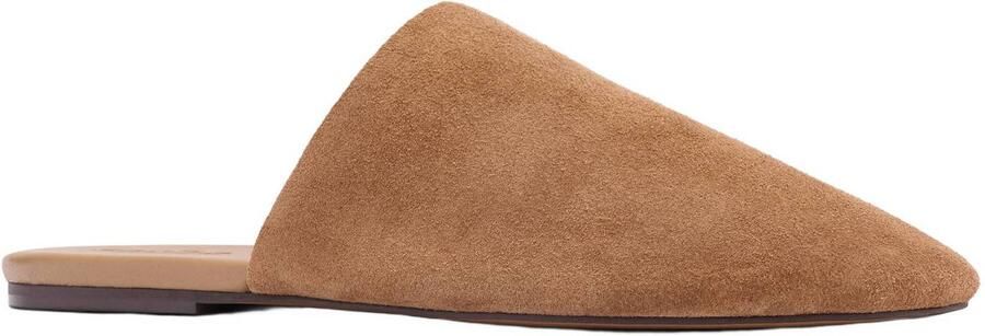 Sacha Dames Beige suède platte muiltjes - Foto 3
