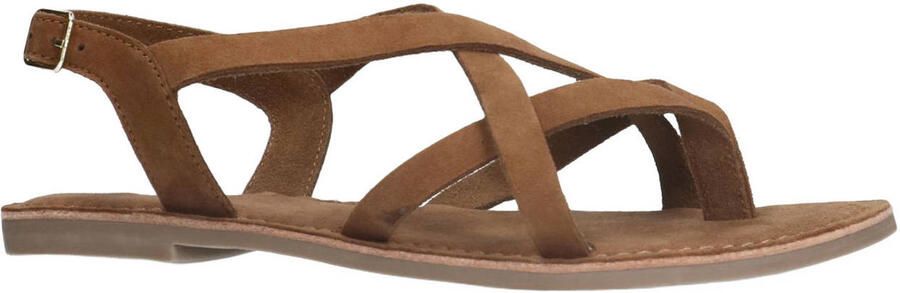 Sacha Dames Cognac sandalen met gekruiste bandjes - Foto 2