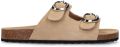 Sacha Dames Beige suède slippers - Beige