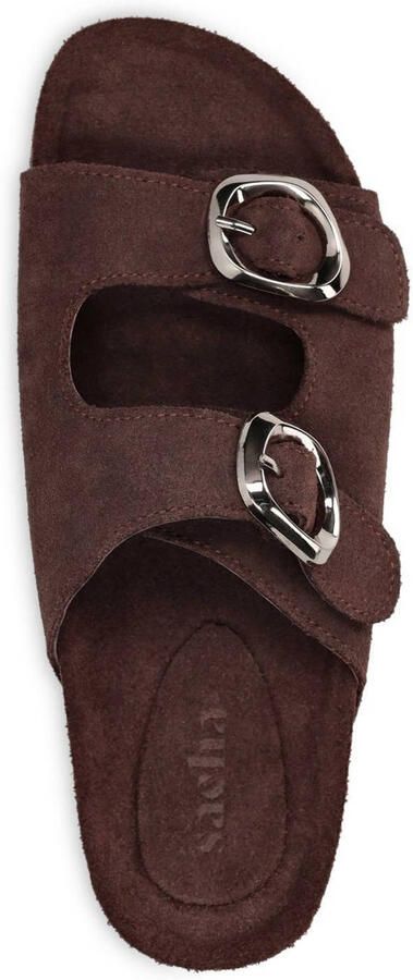 Sacha Dames Bruine suède slippers - Foto 2