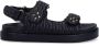 Sacha Dames Zwarte sandalen met goudkleurige studs - Thumbnail 1