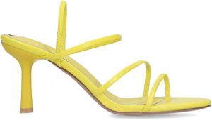 Sacha Dames Limegroene sandalen met hak