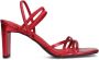 Sacha Dames Rode metallic hak sandalen met bandjes - Thumbnail 1