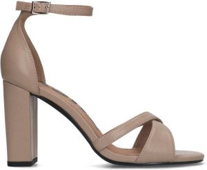 Sacha Dames Taupe sandalen met hak
