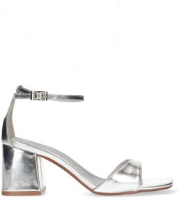 Sacha Dames Zilverkleurige sandalen met hak