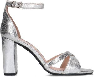 Sacha Dames Zilverkleurige sandalen met hak