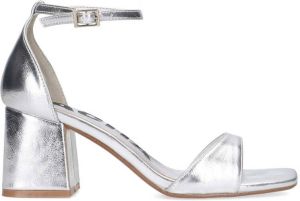 Sacha Dames Zilverkleurige sandalen met hak