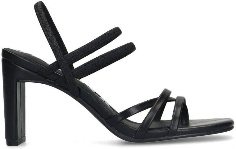 Sacha Dames Zwarte hak sandalen met bandjes