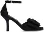 Sacha Dames Zwarte sandalen met hak en strik - Thumbnail 1