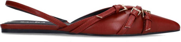 Sacha Dames Rode slingbacks met gespen