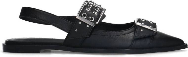 Sacha slingback loafers zwart