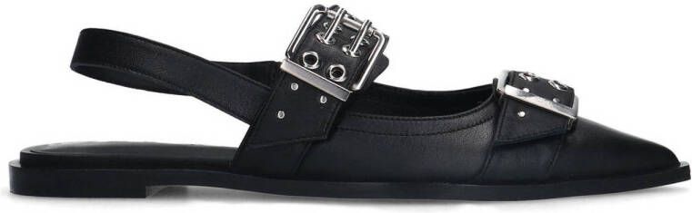 Sacha Dames Zwarte buckle slingbacks