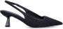 Sacha Dames Zwarte gevlochten slingback pumps - Thumbnail 1
