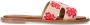 Sacha Dames Beige slippers met roze bloemen embroidery - Thumbnail 1