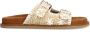 Sacha Dames Beige raffia slippers met witte details - Thumbnail 1