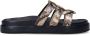 Sacha slippers met slangenprint beige zwart - Thumbnail 1